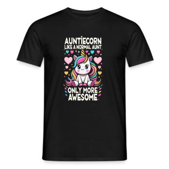 Tante, Tante, Licorne - T-shirt homme - noir - Devant - AI Model Male 178 light (178cm)