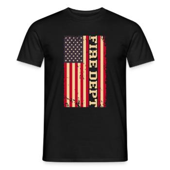 Fire brigade - Men's T-Shirt - black - Front - AI Model Male 178 light (178cm)