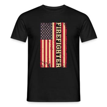 Fire brigade - Men's T-Shirt - black - Front - AI Model Male 178 light (178cm)