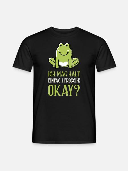 Frosch Laubfrosch Ich Mag Frösche - Männer T-Shirt - Schwarz