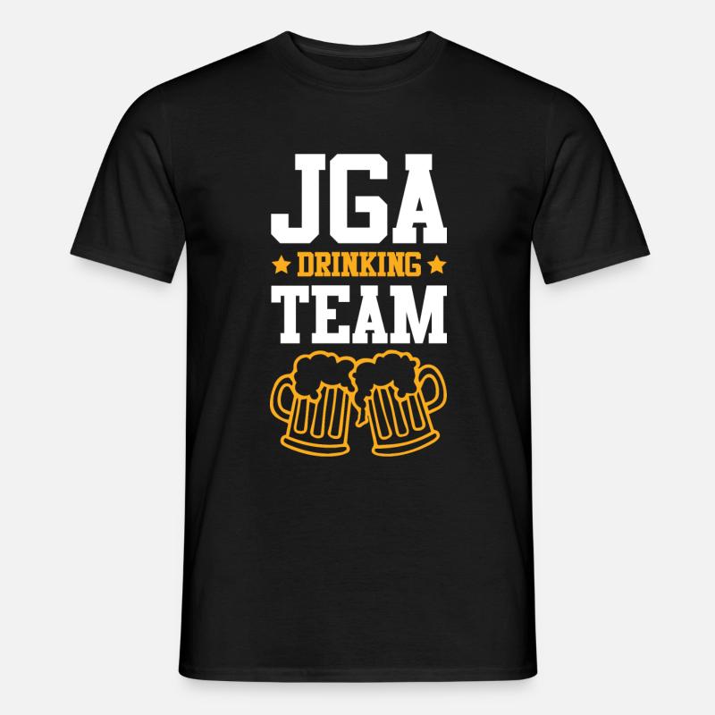 Jga Junggesellen Drinking Team - Männer T-Shirt - Schwarz