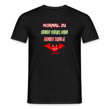 Normal zu sein war nie mein Ziel-Funny Teufelchen - Männer T-Shirt - Schwarz - Vorne - AI Model Male 178 light (178cm)
