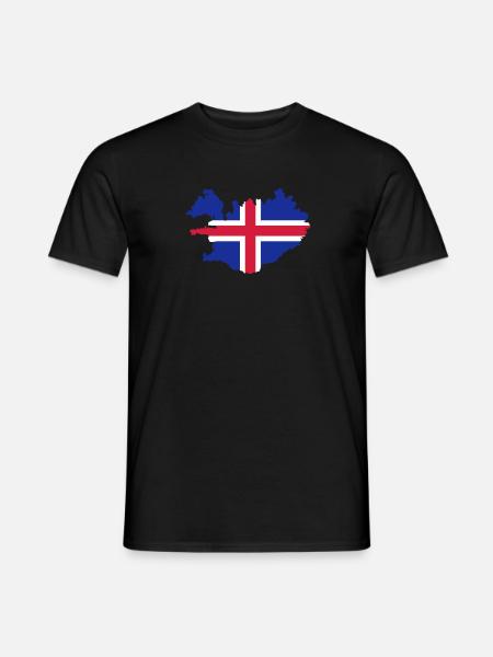 Islande - T-shirt homme - noir
