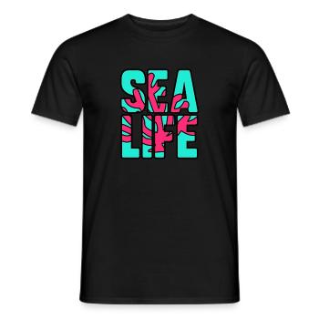 Sea life - T-shirt homme - noir - Devant - AI Model Male 178 light (178cm)