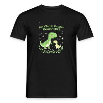 Ich Werde Großer Bruder 2025 Dino - Männer T-Shirt - Schwarz - Vorne - AI Model Male 178 light (178cm)