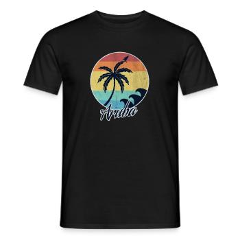 aruba - Men's T-Shirt - black - Front - AI Model Male 178 light (178cm)