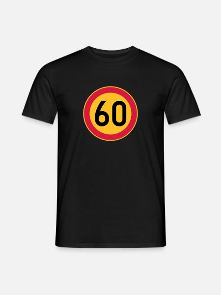60 limit / speed limit - Men's T-Shirt - black