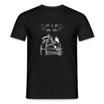 Horse riding equestrian horse lover gift - Men's T-Shirt - black - Front - AI Model Male 178 light (178cm)