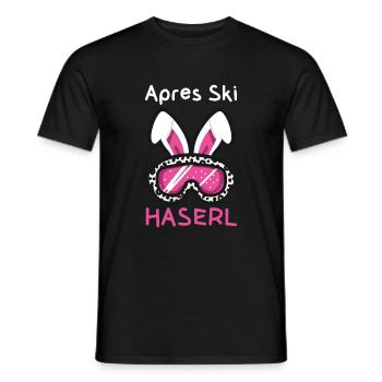 Apres Ski Haserl, Party für Ski Hasen - Männer T-Shirt - Schwarz - Vorne - AI Model Male 178 light (178cm)