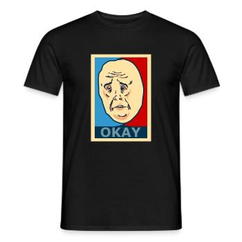 Okay Face - Men's T-Shirt - black - Front - AI Model Male 178 light (178cm)