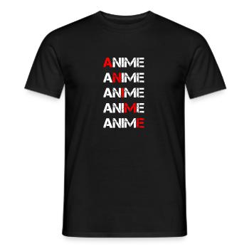 Anime - T-shirt homme - noir - Devant - AI Model Male 178 light (178cm)