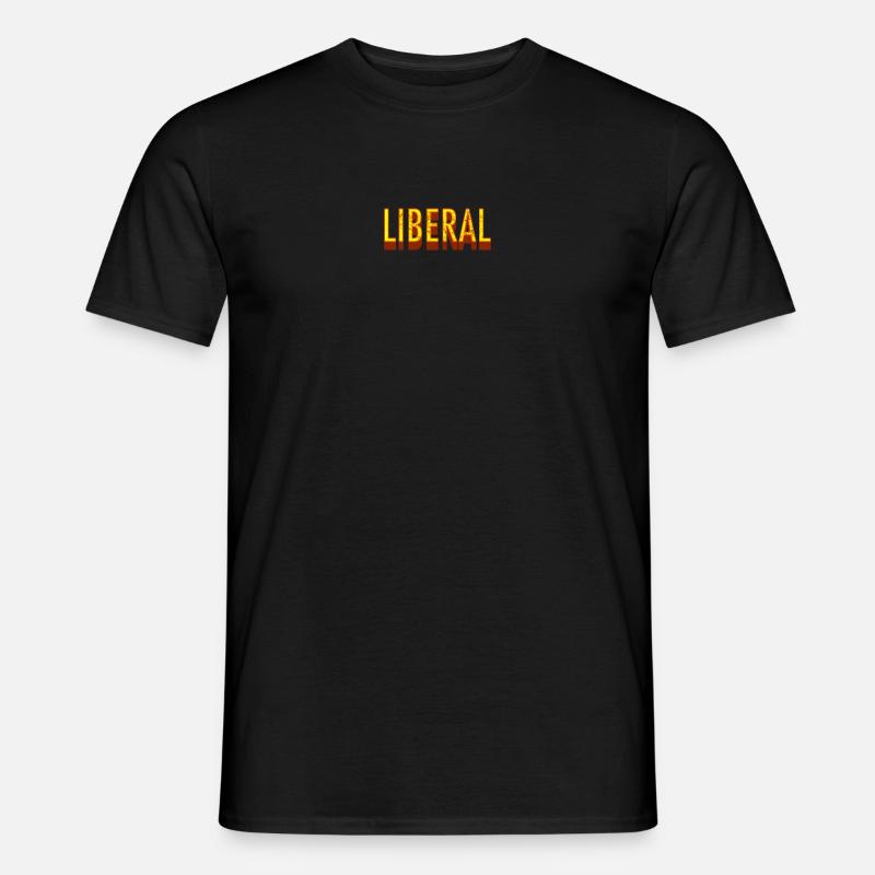 Einfach Liberal - Eine Überzeugung - Männer T-Shirt - Schwarz
