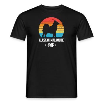 Alaskan Malamute Dog - Men's T-Shirt - black - Front - AI Model Male 178 light (178cm)