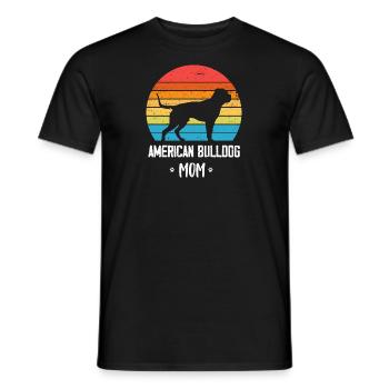 Bouledogue américain Amerikanische Bulldogge - T-shirt homme - noir - Devant - AI Model Male 178 light (178cm)