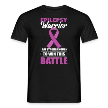 Epilepsy Warrior Epileptologist - Men's T-Shirt - black - Front - AI Model Male 178 light (178cm)