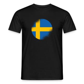 Suède Drapeau Scandinavie Drapeau suédois - T-shirt homme - noir - Devant - AI Model Male 178 light (178cm)