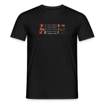 Don't Burn the Library - Men's T-Shirt - black - Front - AI Model Male 178 light (178cm)