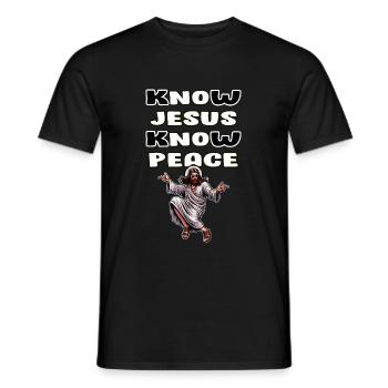 Jésus disant Dieu chrétien Jésus citation - T-shirt homme - noir - Devant - AI Model Male 178 light (178cm)