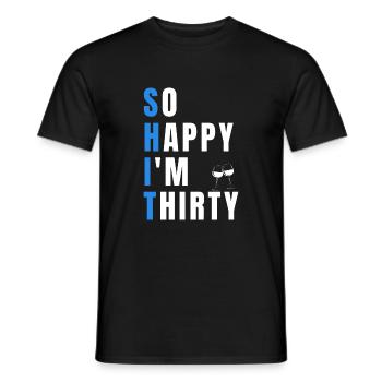Funny saying 30th birthday - Men's T-Shirt - black - Front - AI Model Male 178 light (178cm)