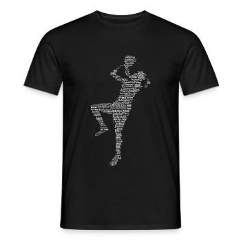 Basketball Mädchen - Männer T-Shirt - Schwarz - Vorne - AI Model Male 178 light (178cm)