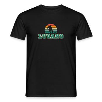 Lugano, my city! - Men's T-Shirt - black - Front - AI Model Male 178 light (178cm)