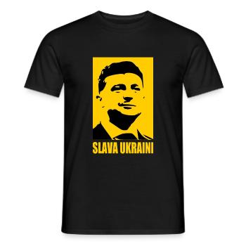 Slava ukraini - Men's T-Shirt - black - Front - AI Model Male 178 light (178cm)