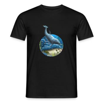 The World Of The Dolphin - Männer T-Shirt - Schwarz - Vorne - AI Model Male 178 light (178cm)