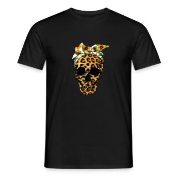Crâne Tournesol Bandana Fille - T-shirt homme - noir - Devant - AI Model Male 178 light (178cm)
