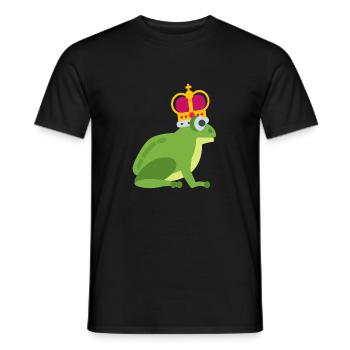 Re rana - T-shirt uomo - nero - Fronte - AI Model Male 178 light (178cm)