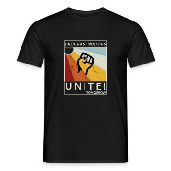 Procrastinators Unite Tomorrow Paresse son cadeau - T-shirt homme - noir - Devant - AI Model Male 178 light (178cm)