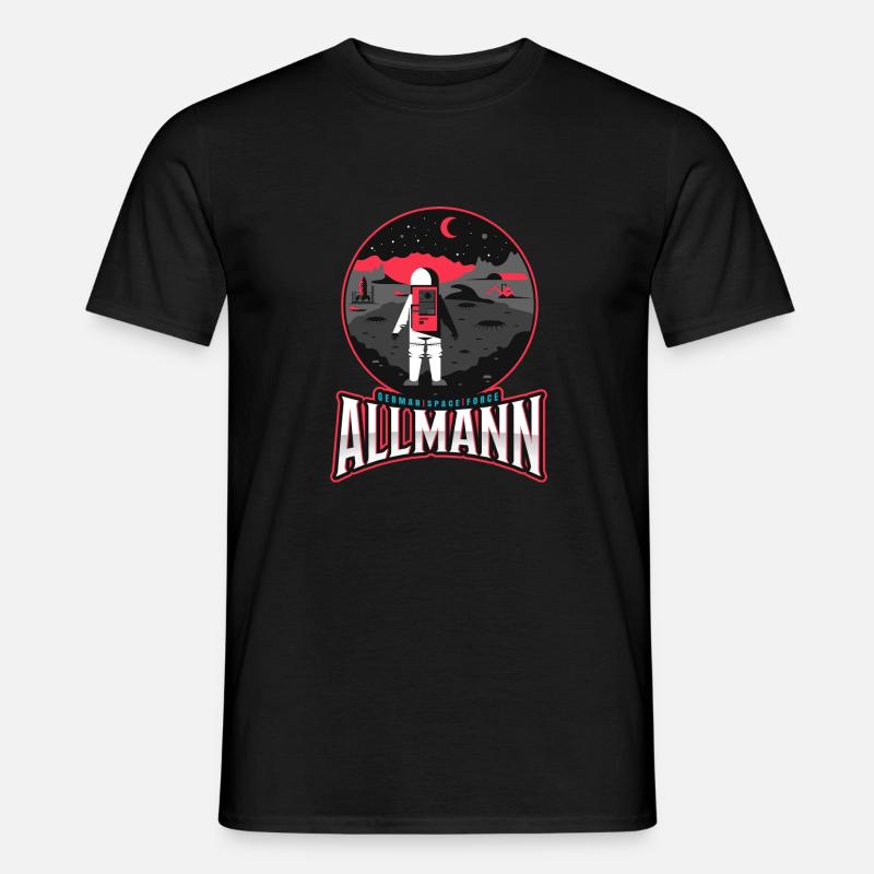 Allmann - german space force - Männer T-Shirt - Schwarz