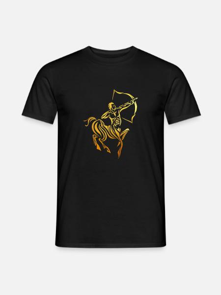 Sternzeichen Schütze - Männer T-Shirt - Schwarz