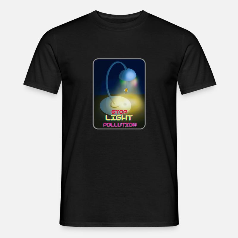 STOP LIGHTPOLLUTION - Männer T-Shirt - Schwarz
