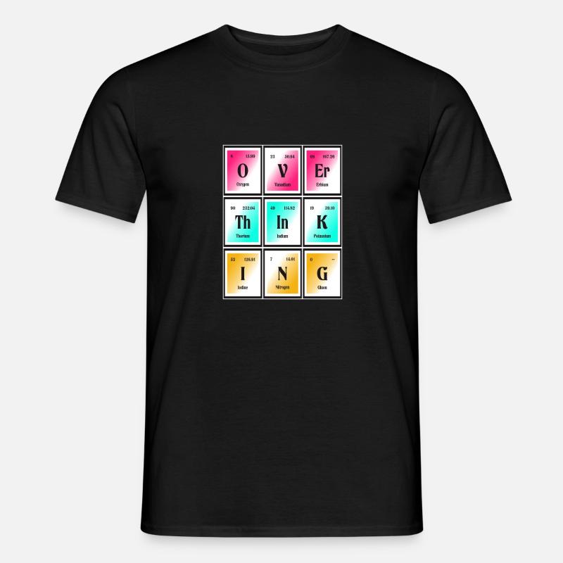 Überdenken | Periodensystem der Elemente - Männer T-Shirt - Schwarz