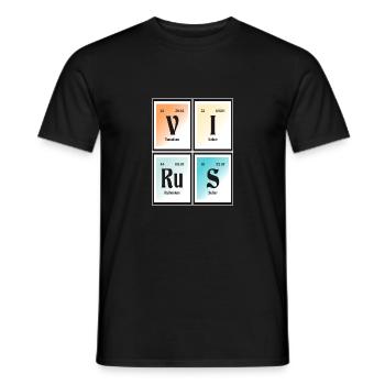 Virus - Tableau périodique des éléments - T-shirt homme - noir - Devant - AI Model Male 178 light (178cm)