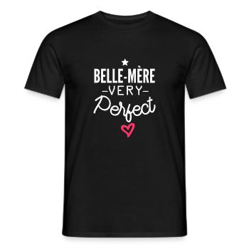 belle-mère parfaite / belle-mère very perfect - T-shirt homme - noir - Devant - AI Model Male 178 light (178cm)
