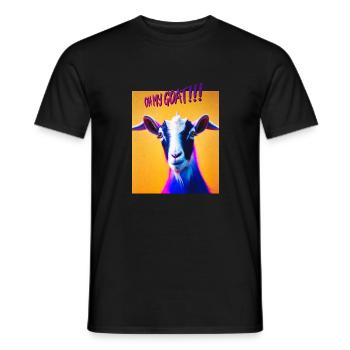 Oh meine Ziege! (GVO) - Männer T-Shirt - Schwarz - Vorne - AI Model Male 178 light (178cm)