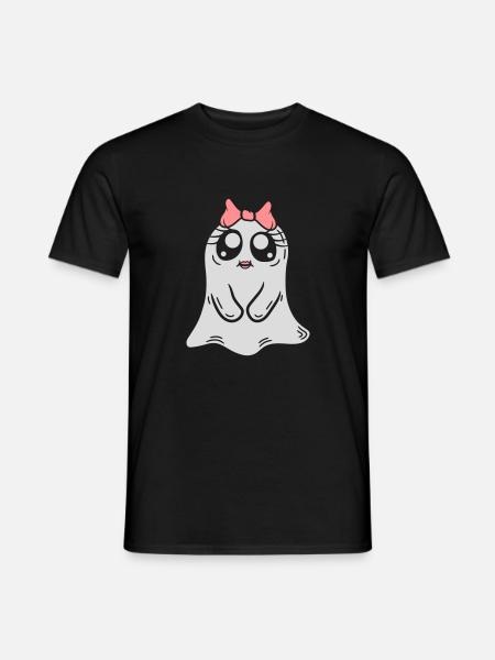 Comic Little Ghost Girl - Men's T-Shirt - black