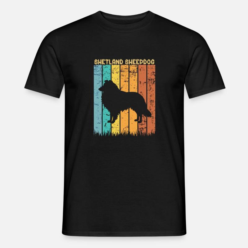 Shetland Schäferhund - Männer T-Shirt - Schwarz