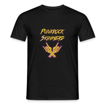 Punkrock Skinhead - Männer T-Shirt - Schwarz - Vorne - AI Model Male 178 light (178cm)