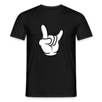 hand symbol - Männer T-Shirt - Schwarz - Vorne - AI Model Male 178 light (178cm)