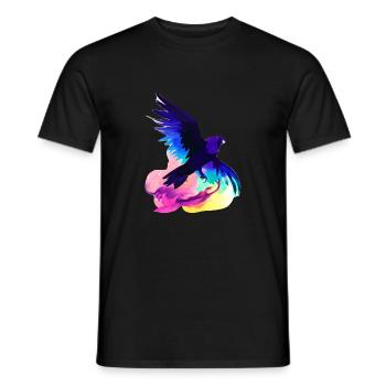 Budgerigar cockatiel bird owner bird - Men's T-Shirt - black - Front - AI Model Male 178 light (178cm)