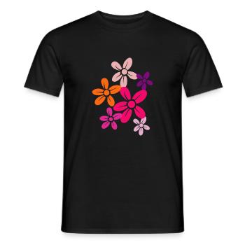 Flower Blume Pflanze - Männer T-Shirt - Schwarz - Vorne - AI Model Male 178 light (178cm)