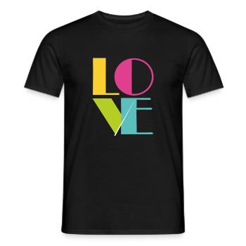 Love - T-shirt homme - noir - Devant - AI Model Male 178 light (178cm)