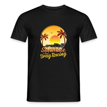 Sunshine And Drag Racing Drag Racer Muscle Car - Men's T-Shirt - black - Front - AI Model Male 178 light (178cm)