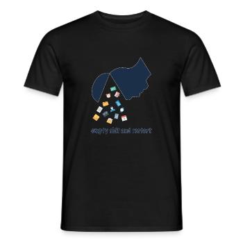 Vider la merde et redémarrer - T-shirt homme - noir - Devant - AI Model Male 178 light (178cm)