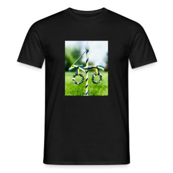 Schweden Mittsommer - Männer T-Shirt - Schwarz - Vorne - AI Model Male 178 light (178cm)