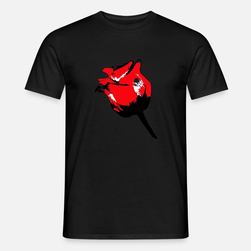 Rose - Männer T-Shirt - Schwarz