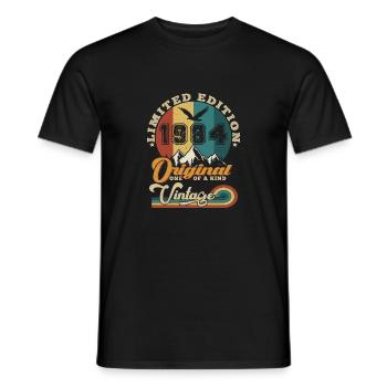 Original 1984 Vintage Édition limitée Cadeau - T-shirt homme - noir - Devant - AI Model Male 178 light (178cm)