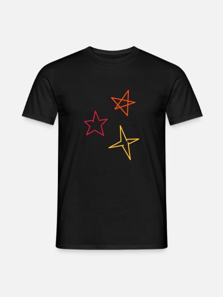 Etoiles tricolores - T-shirt homme - noir